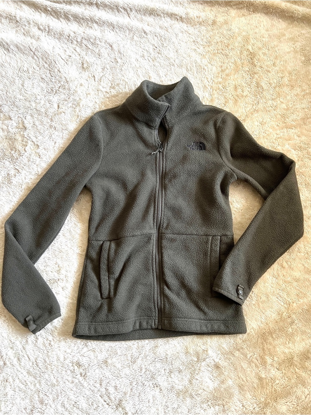 THE NORTH FACE Women's Forest Green Zip Up Fleece Sweater Size XS